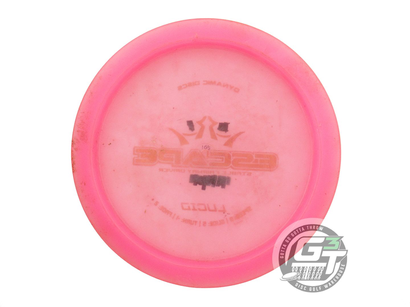USED Dynamic Discs Lucid Escape 165g Pink Silver Foil Fairway Driver Golf Disc