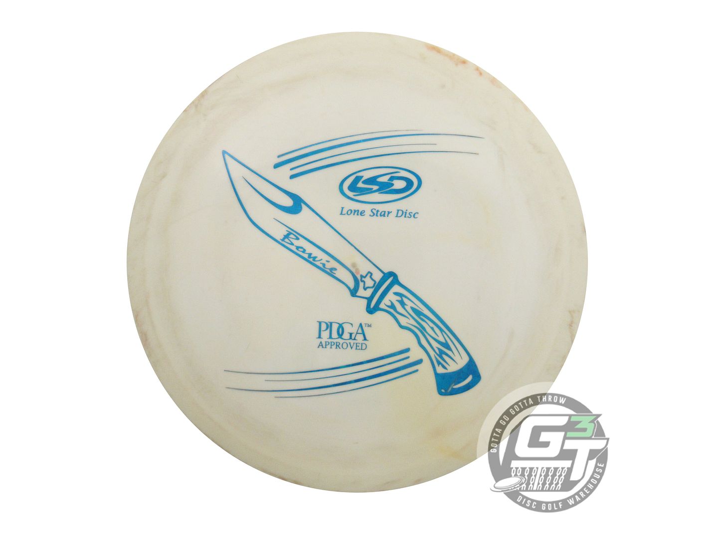 USED Lone Star [ARTIST] Alpha Bowie 170g Tan Blue Foil Distance Driver Golf Disc
