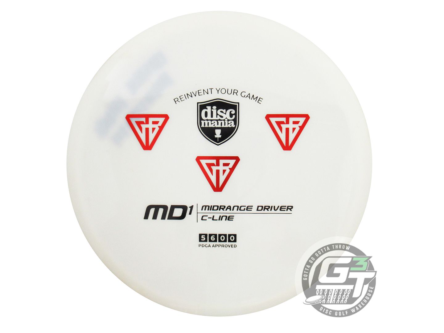USED DiscMania [BUHR] S-Line MD1 180g White Black Stamp A Midrange Golf Disc