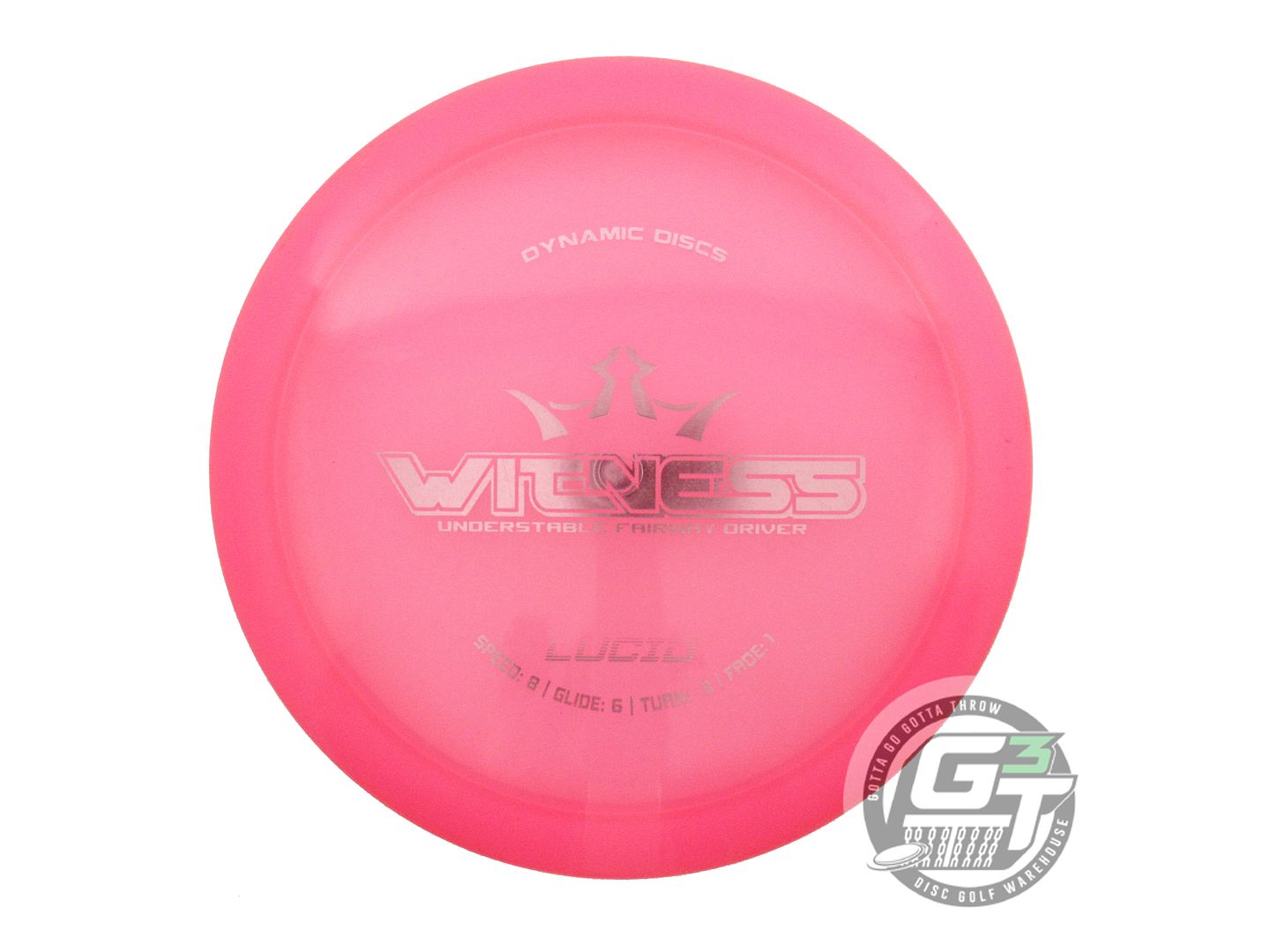 USED Dynamic Discs Lucid Witness 169g Pink Pink Foil Fairway Driver Golf Disc