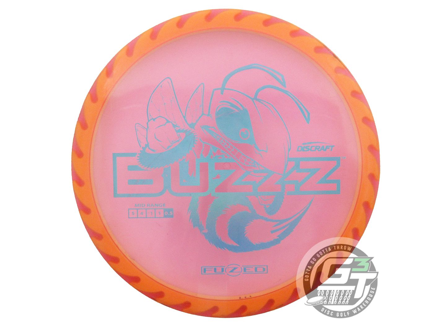 USED Discraft FuZed BuzzzSaw Buzzz 177g Pink Blue Holo Foil Midrange Golf Disc