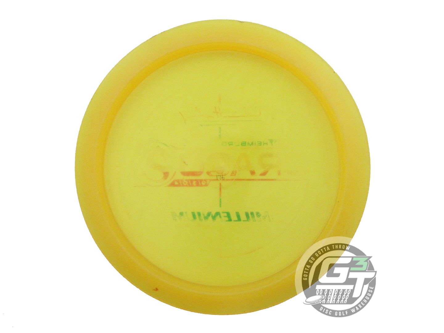 USED Millennium Quantum Draco 176g Yellow Wiped Stamp Distance Driver Golf Disc