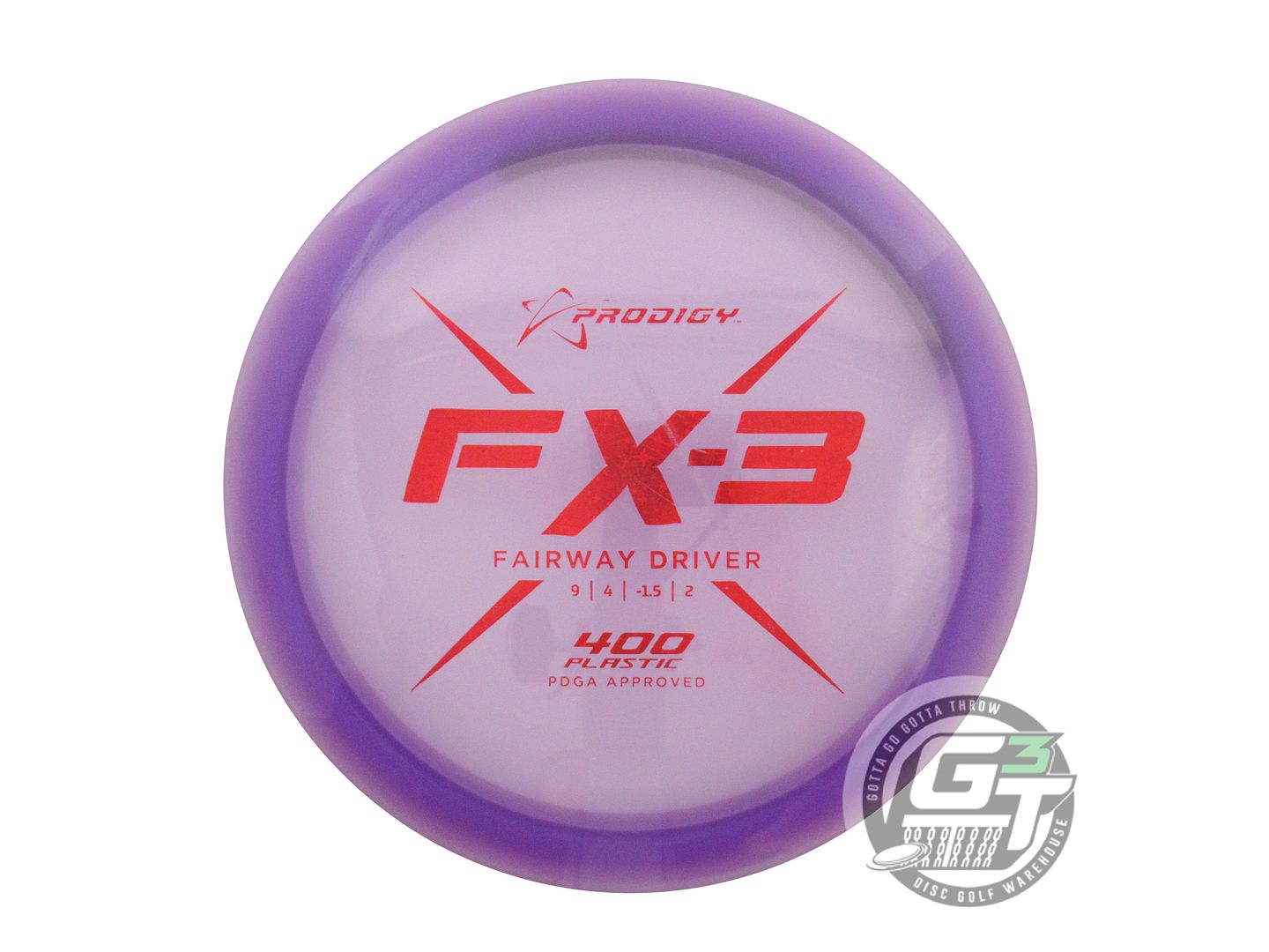 USED Prodigy Discs 400 FX3 175g Purple Red Star Foil Fairway Driver Golf Disc