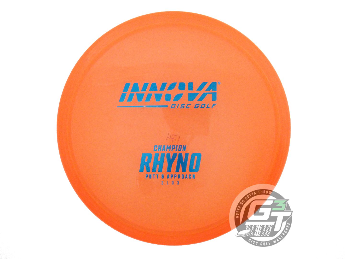USED Innova Champion Rhyno 174g Orange Blue Foil Putter Golf Disc
