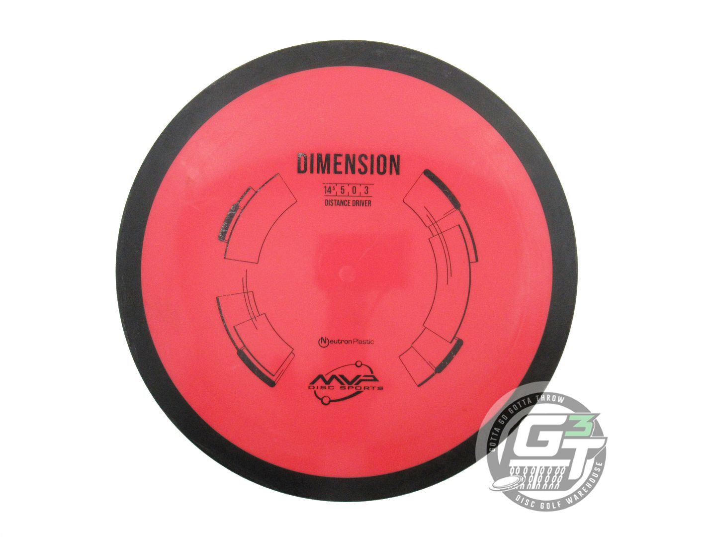 USED MVP Disc Sports Neutron Dimension 170g Red Distance Driver Golf Disc