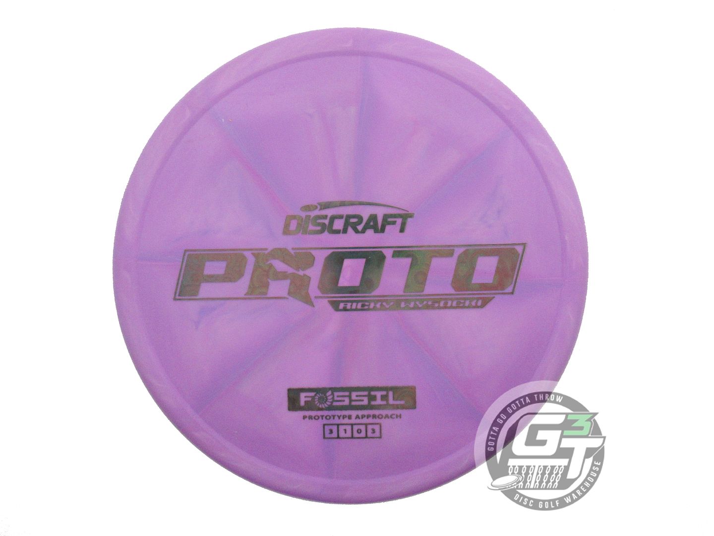 USED Discraft [WYSOCKI] PROTO ESP Fossil 173g Purple Black Foil Putter Golf Disc