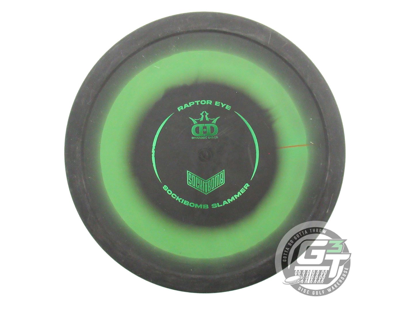 USED Dynamic Discs Classic Raptor Eye Slammer 174g Black-Green Putter Golf Disc