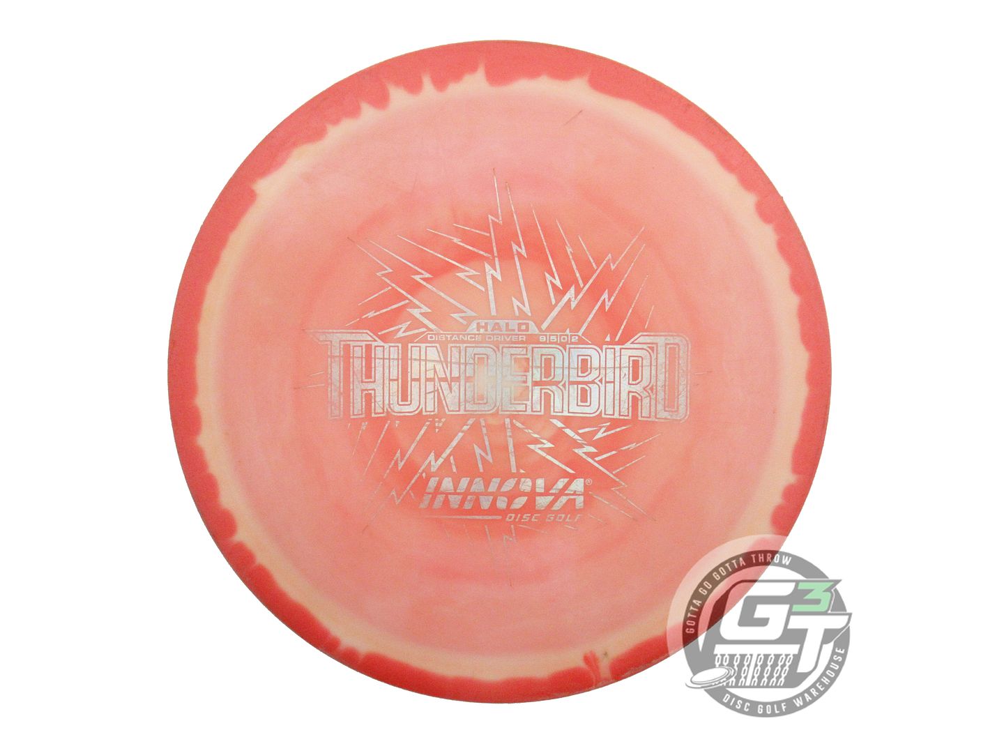 USED Innova Halo Star Thunderbird 175g Red-Cream Distance Driver Golf Disc