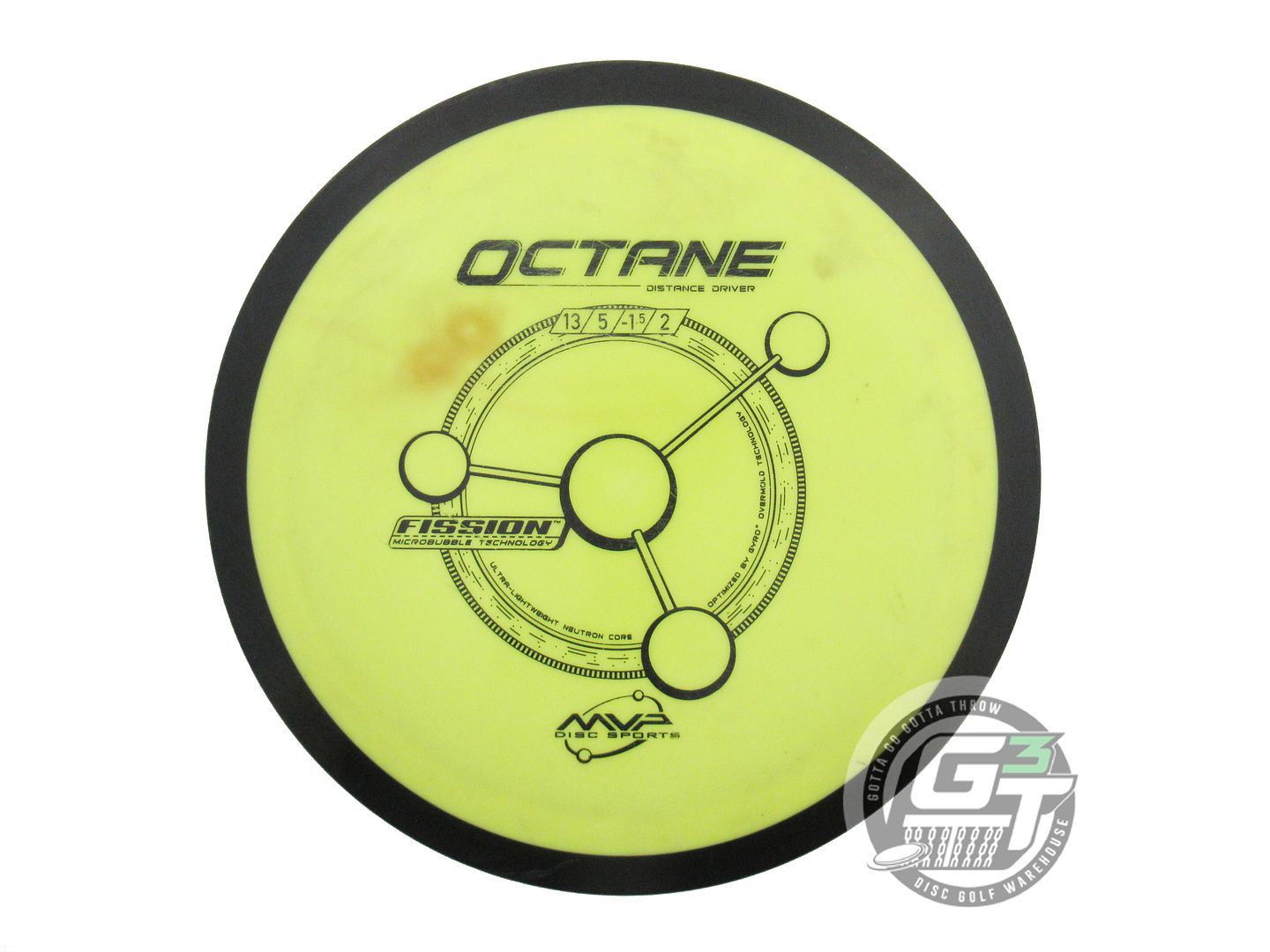 USED MVP Disc Sports Classic Fission Octane 162g Yellow Distance Driver Disc