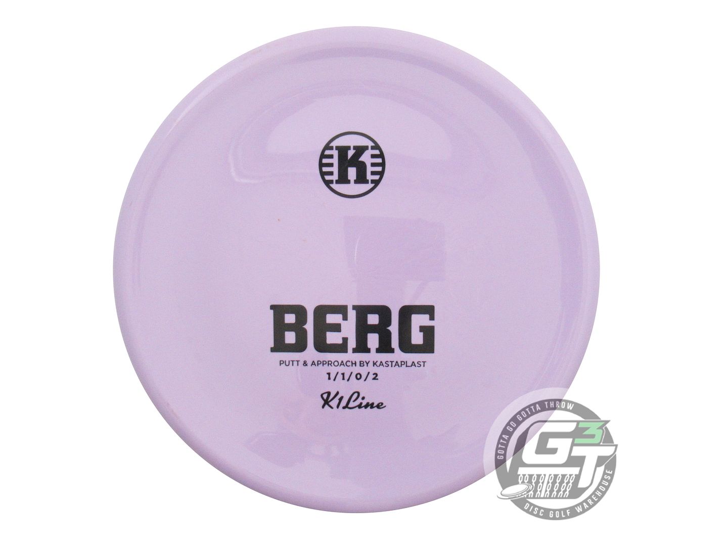 USED Kastaplast K1 Berg 172g Lilac Black Stamp Putter Golf Disc