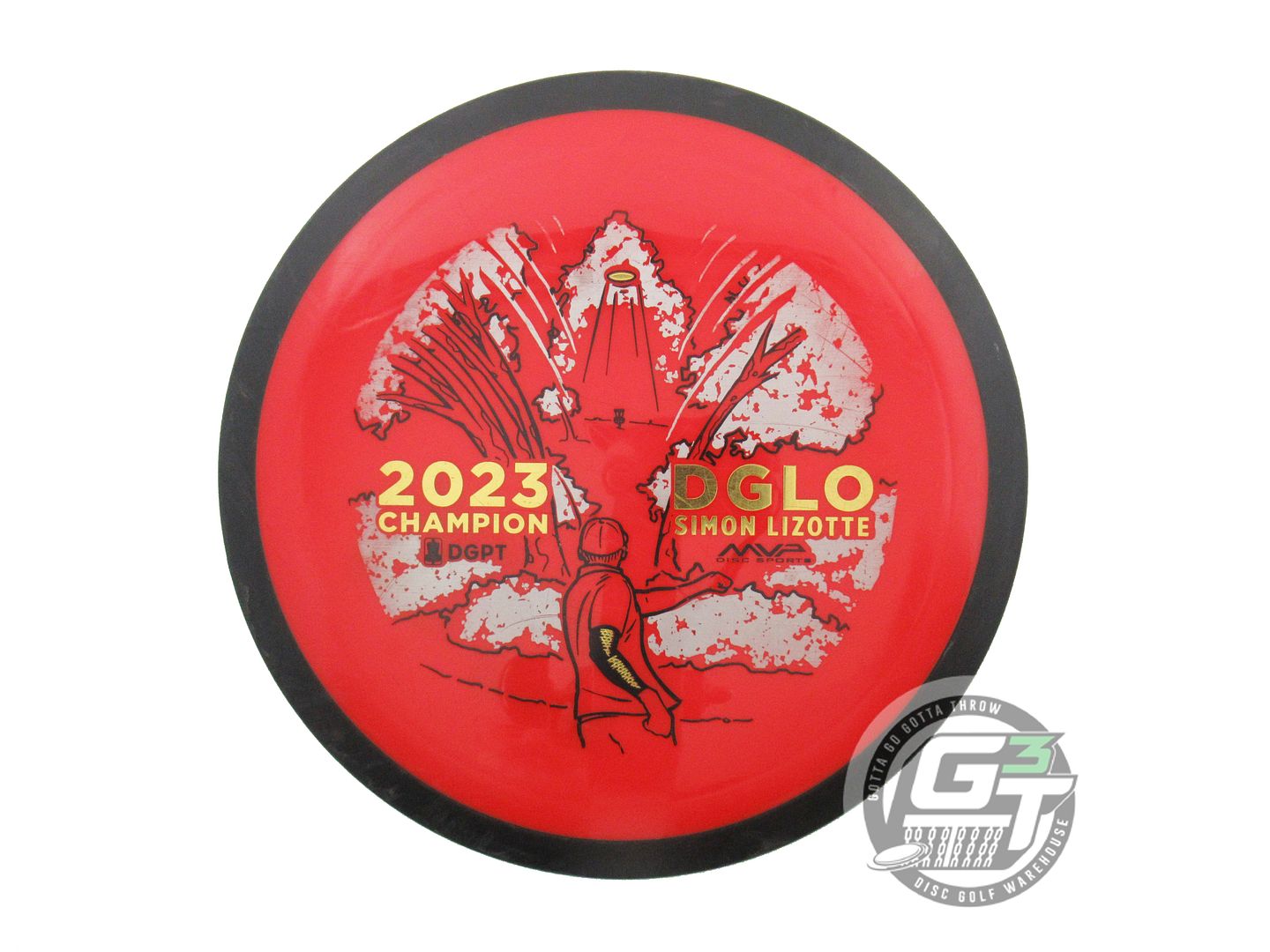 USED MVP Disc Sports [LIZOTTE] DGLO Neutron Wave 171g Red Driver Golf Disc