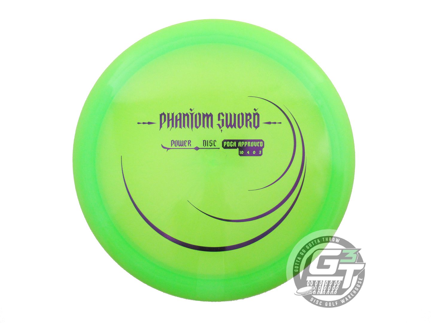 USED Innova Champion PHANTOM SWORD 174g Lime Purple Foil Distance Driver Disc