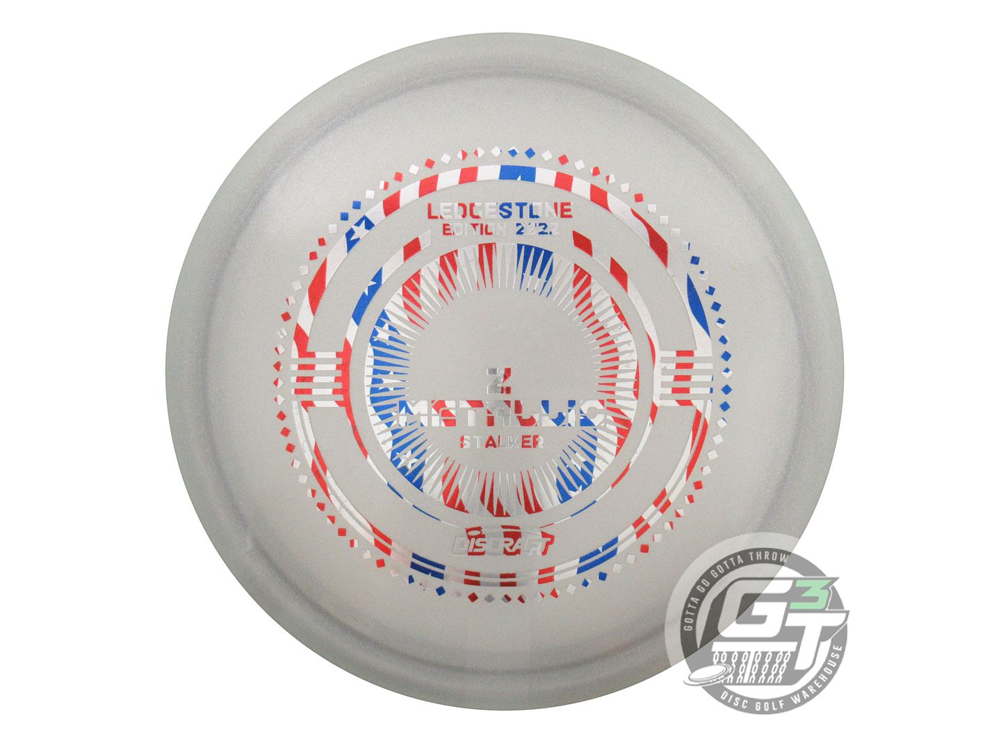 USED Discraft [LEDGESTONE] Metallic Z Stalker 175g Gray Flag Foil Driver Disc