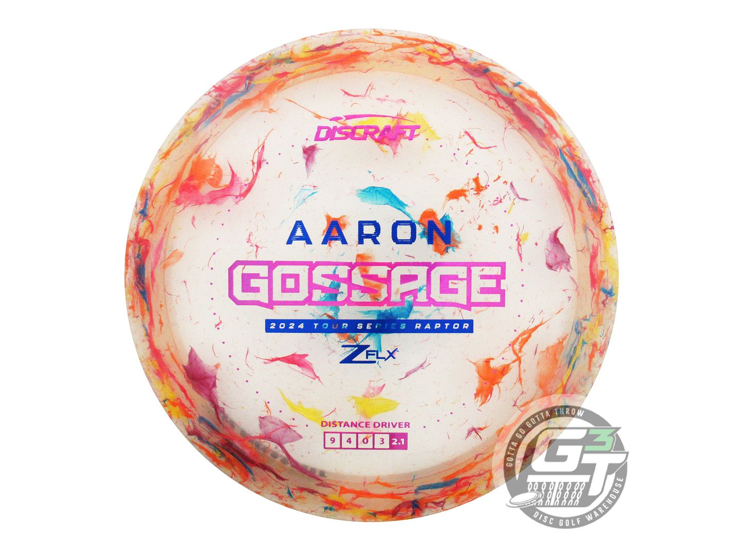 USED Discraft [GOSSAGE] Jawbreaker Z FLX Raptor 176g Pink Holo Foil Driver Disc