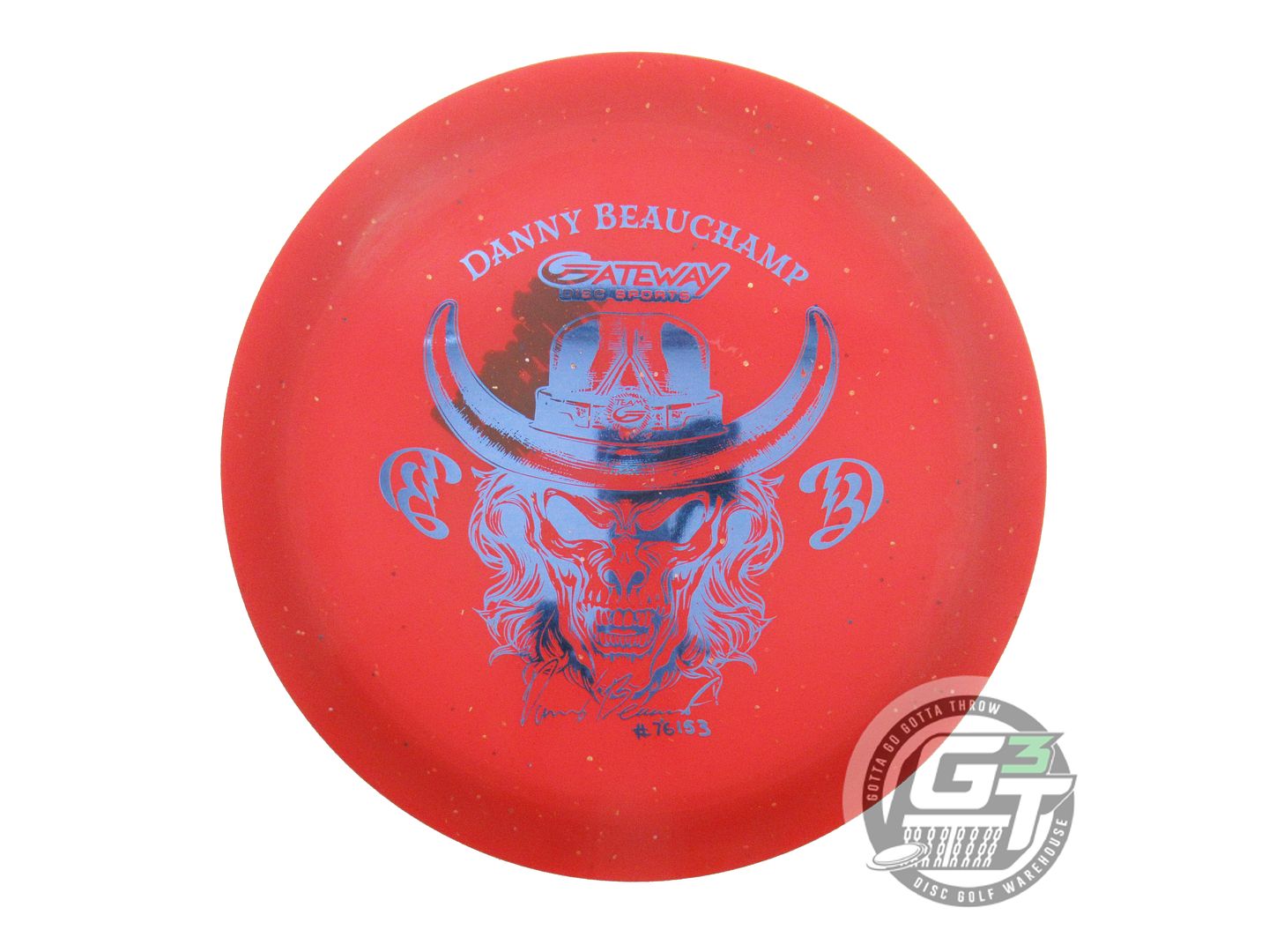 USED Gateway Metal Flake Diablo 172g Red Blue Foil Distance Driver Golf Disc