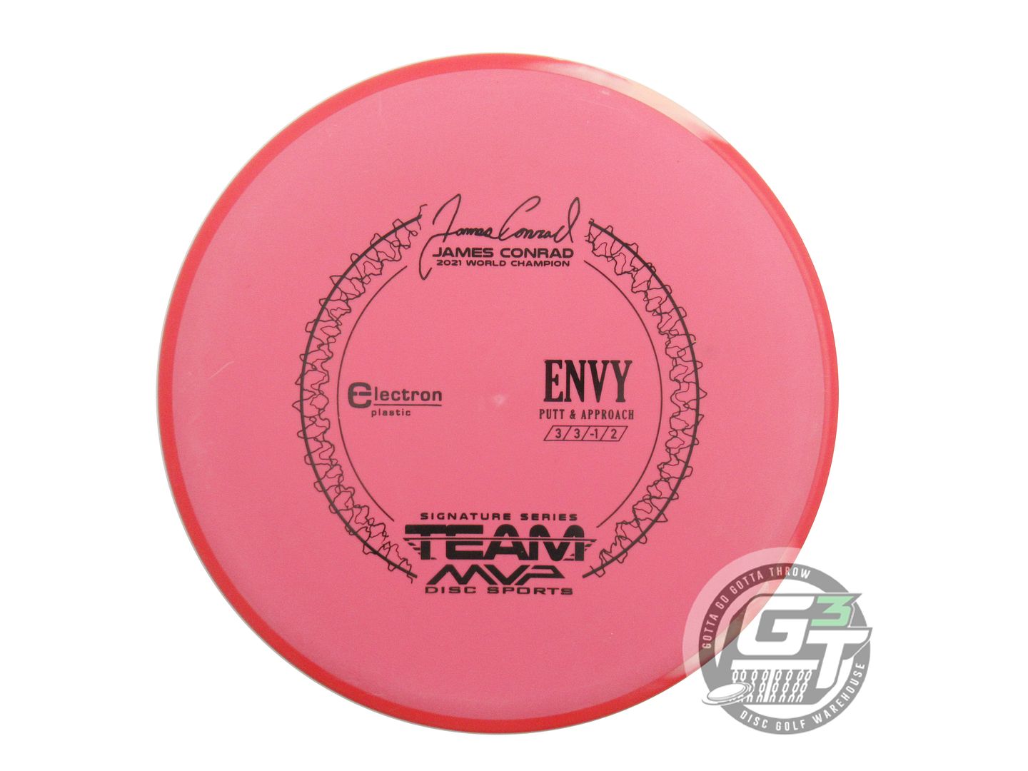 USED Axiom Discs [CONRAD] Electron Envy 172g Pink Red Rim Putter Golf Disc
