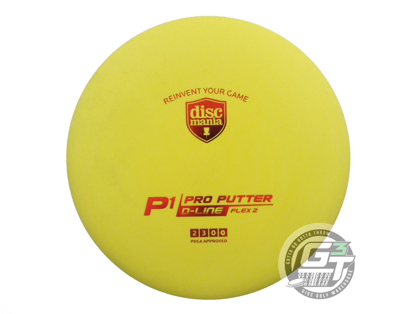 USED DiscMania D-Line Flex 1 P1x 173g Yellow Red Foil Putter Golf Disc