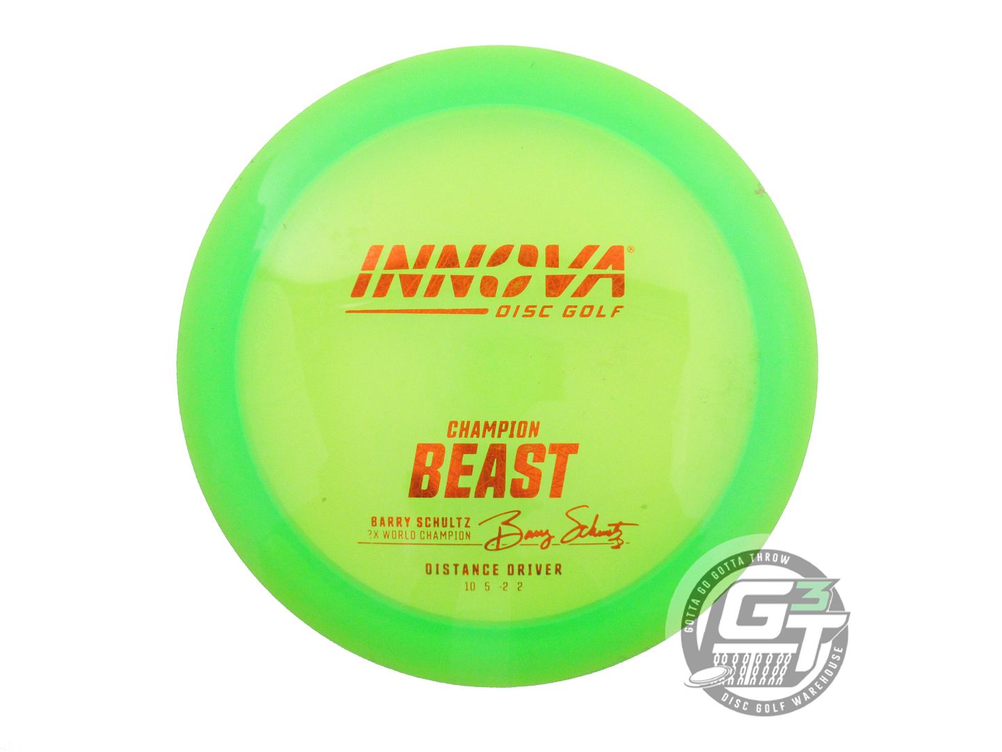 USED Innova Champion Beast 171g Lime Orange Foil Distance Driver Golf Disc