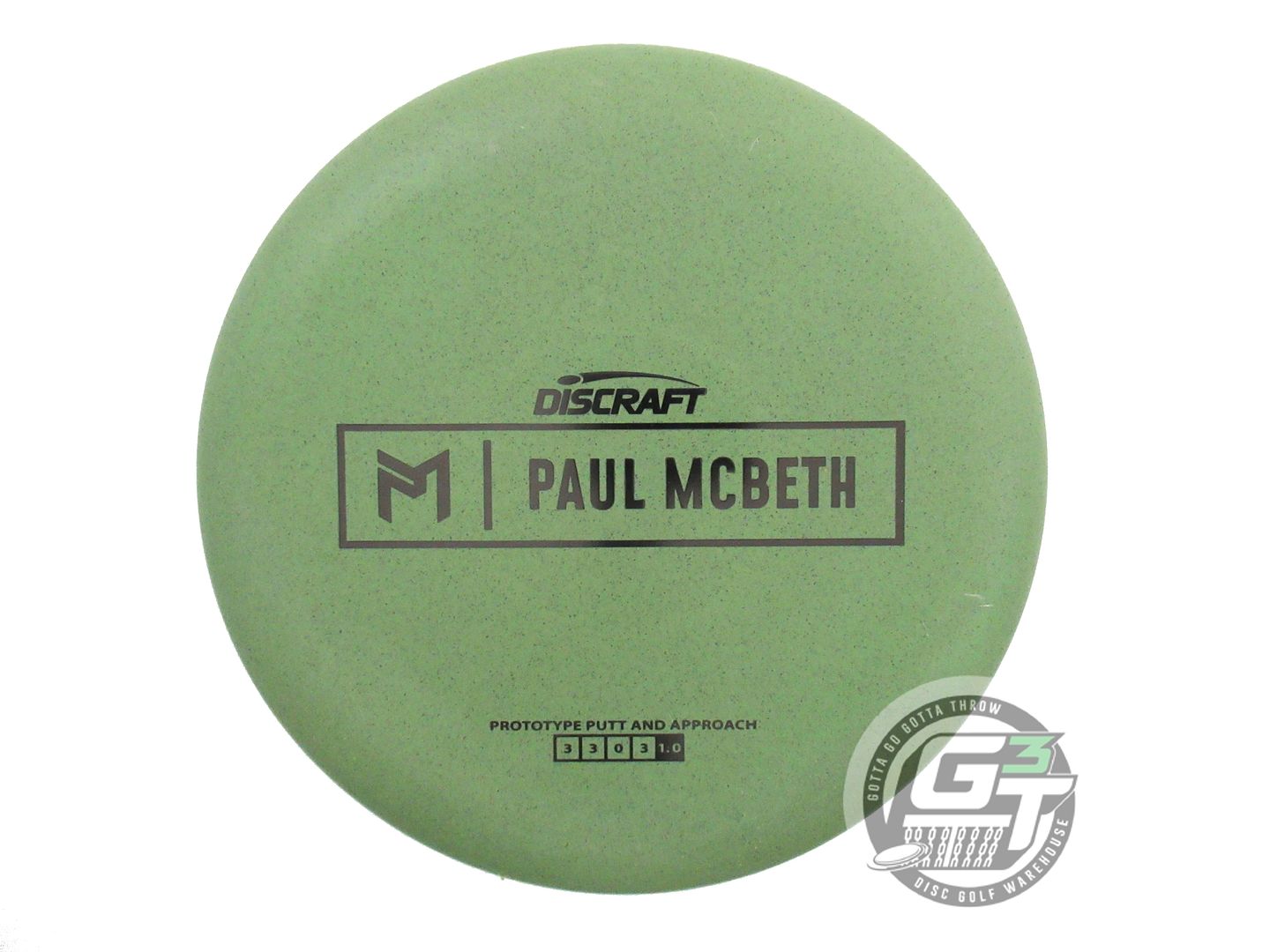 USED Discraft [McBETH] PROTO Rubber Blend Kratos 173g Green Putter Golf Disc