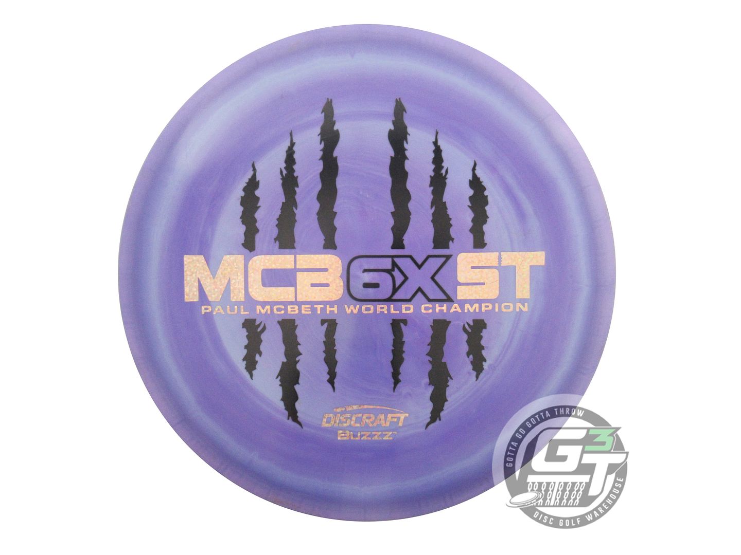USED Discraft 6X McBEAST ESP Buzzz 179g Purple-Seafoam Black Stamp Midrange Disc