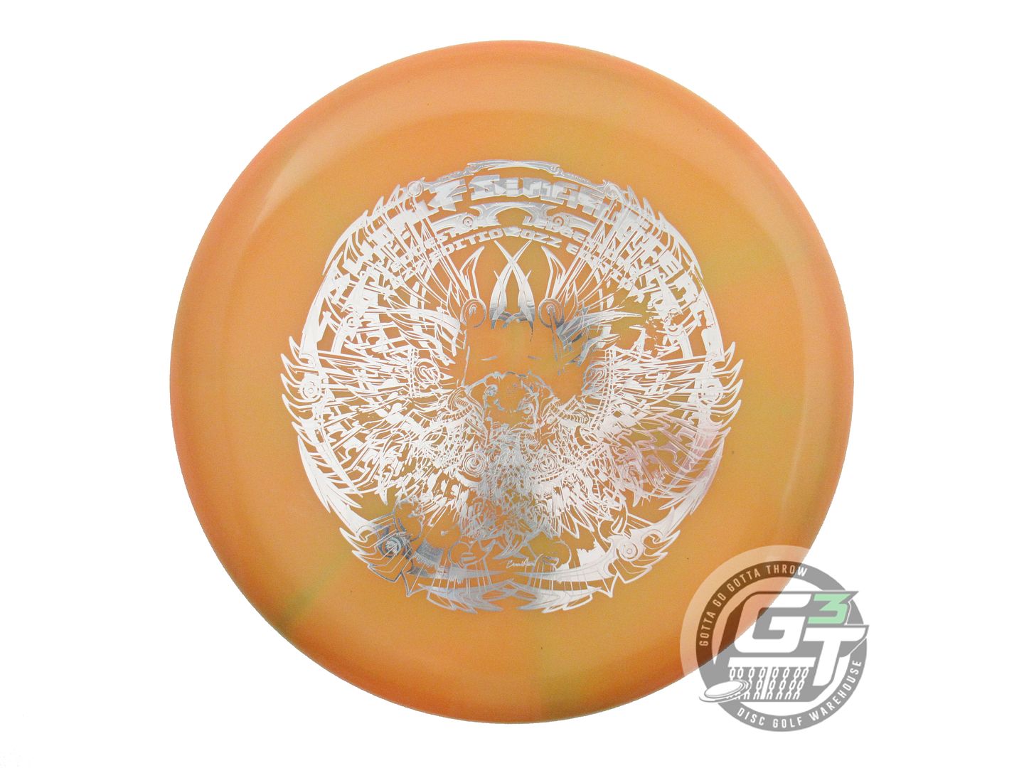 NOS Discraft X-OUT [PIERCE] Z Swirl Fierce 172g Orange-Lime Putter Golf Disc