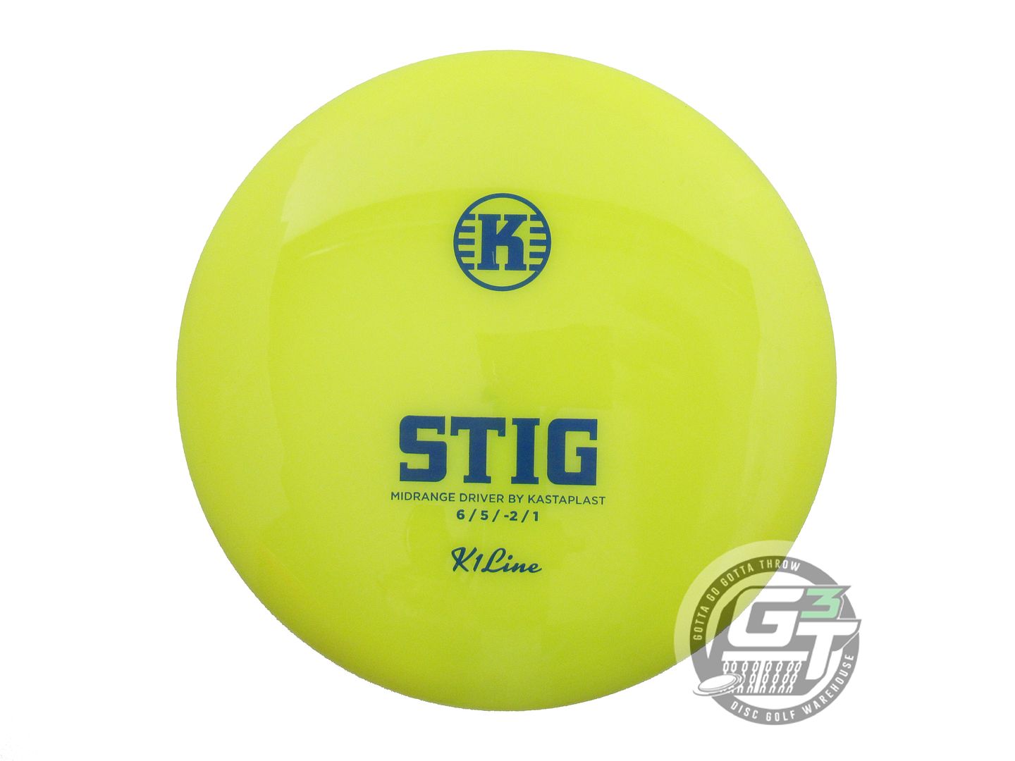 USED Kastaplast K1 Stig 174g Yellow Blue Stamp Midrange Golf Disc