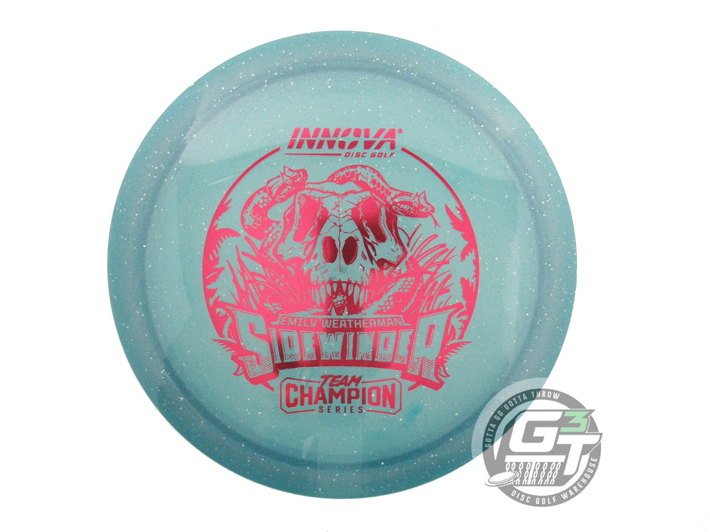 USED Innova [WEATHERMAN] Moondust Champion Sidewinder 171g Blue Driver Golf Disc