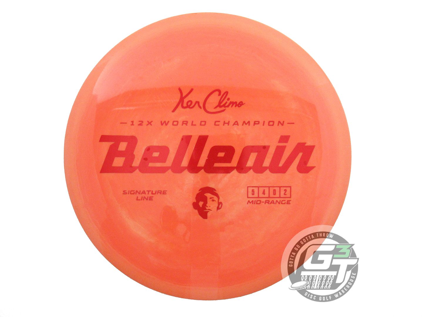 USED Climo Signature Line Belleair 180g Orange Red Foil Midrange Golf Disc