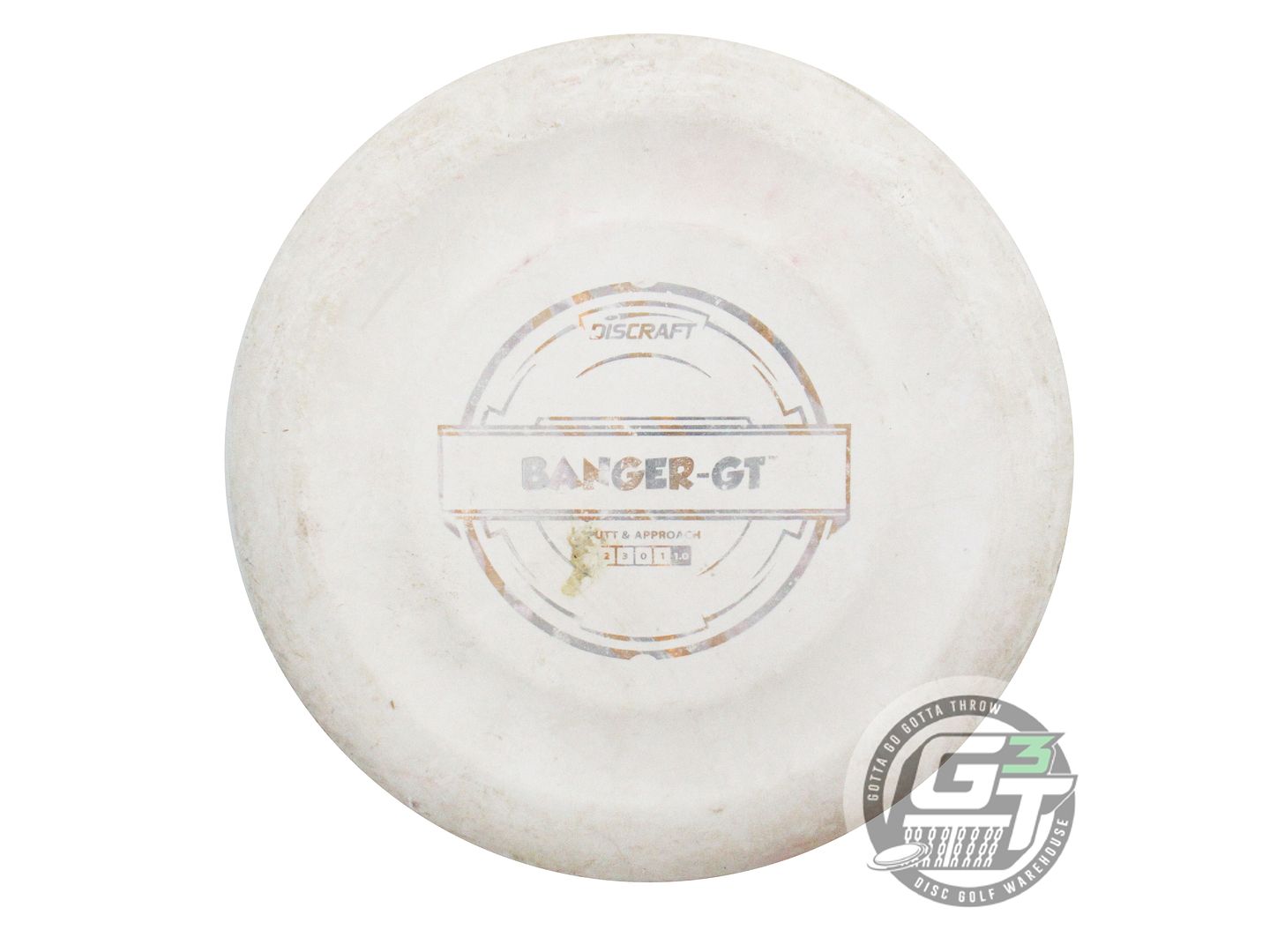 USED Discraft Putter Line Banger GT 176g White Silver Foil Putter Golf Disc
