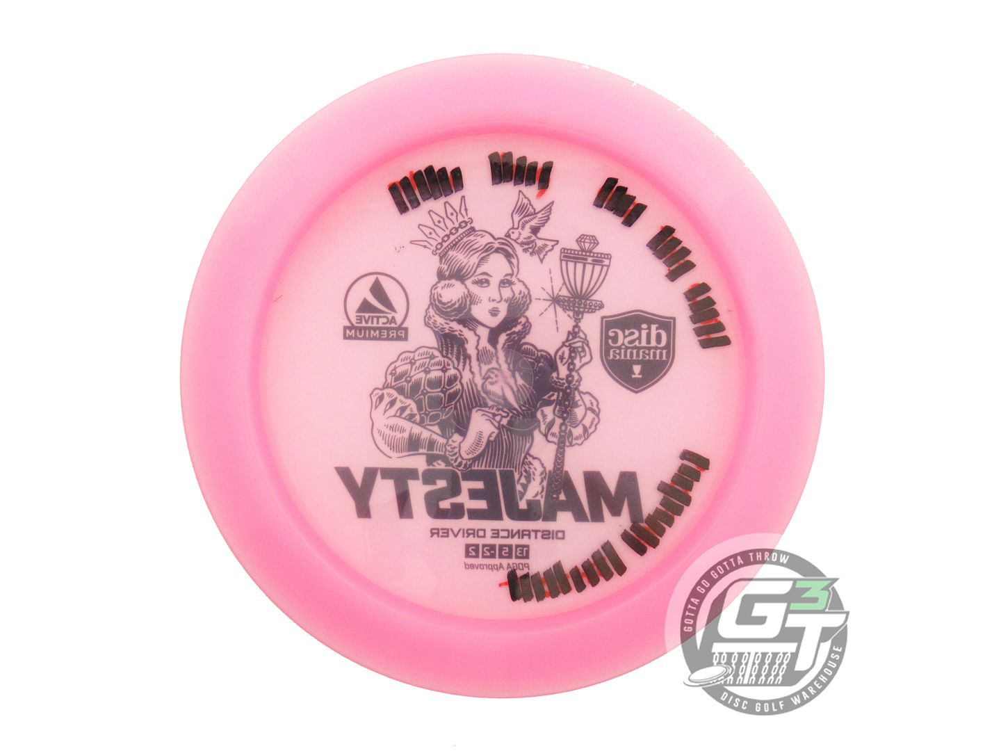 USED DiscMania Active Premium Majesty 175g Pink Black Stamp Driver Golf Disc