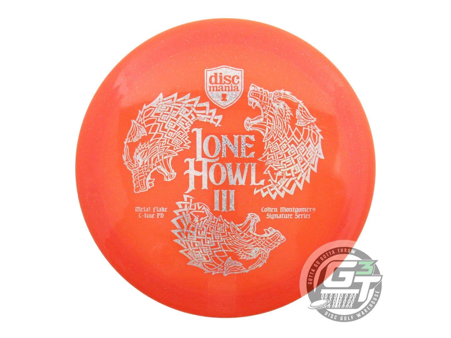 USED DiscMania LONE HOWL 3 Metal Flake C-Line PD 173g Orange Driver Golf Disc