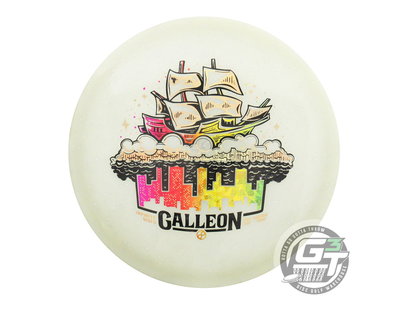 USED Infinite MF Glow C-Blend Galleon 175g White VIP SERIES Midrange Golf Disc