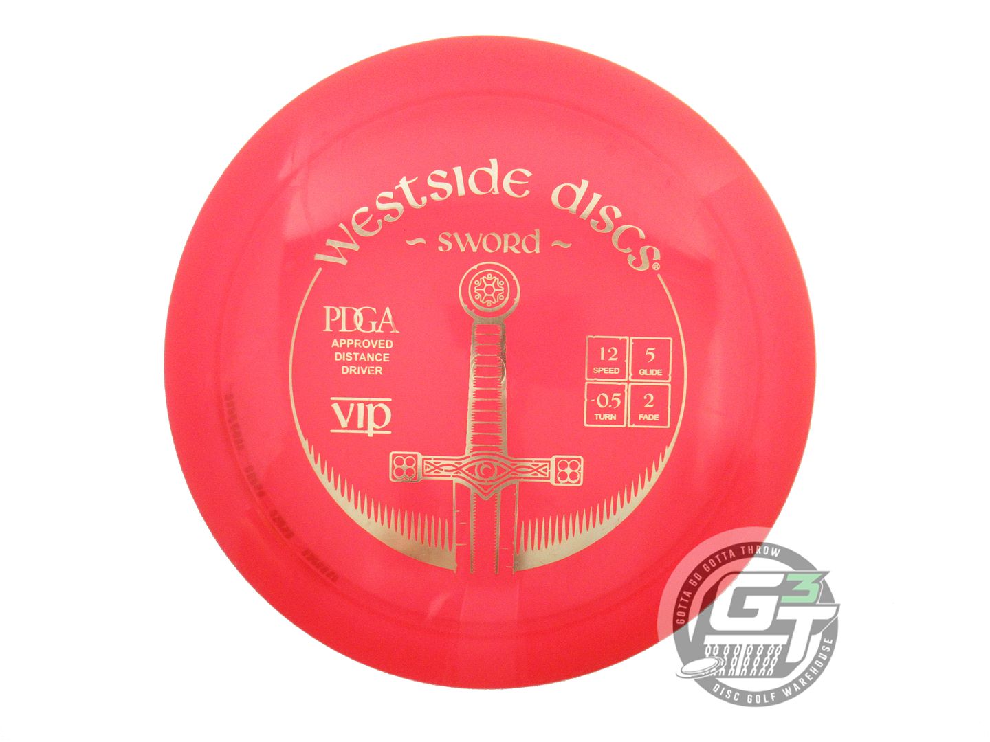 USED Westside Discs VIP Sword 169g Red Gold Foil Distance Driver Golf Disc