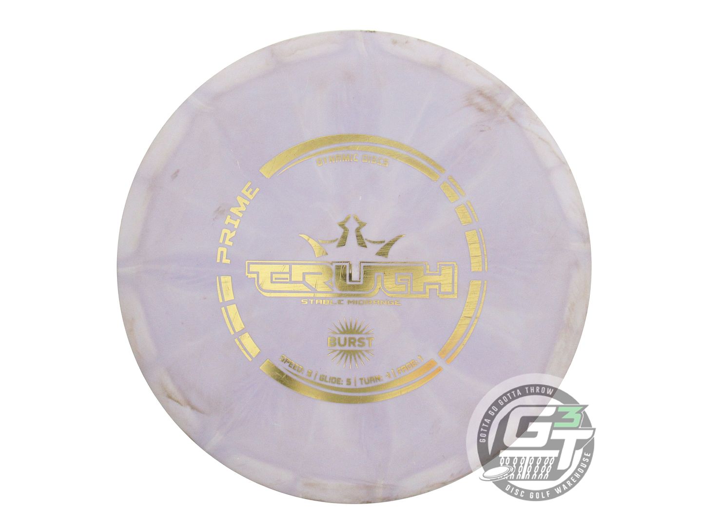USED Dynamic Discs Prime Burst Truth 174g Lilac Gold Foil Midrange Golf Disc