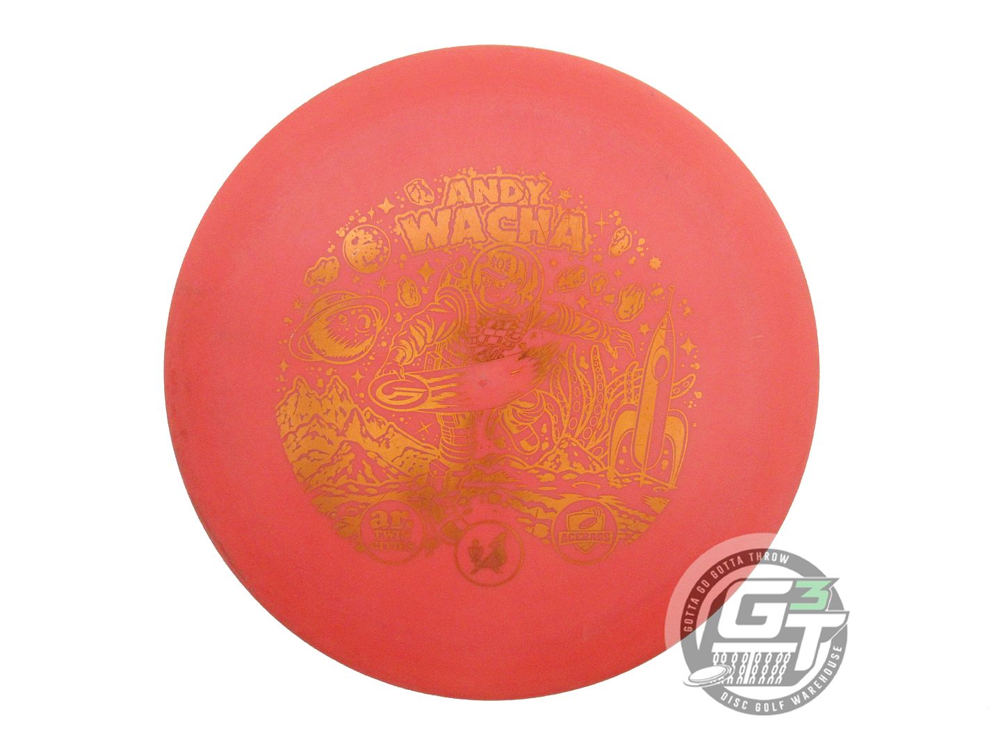 USED Gateway Platinum Spell 175g Red Orange Foil Distance Driver Golf Disc