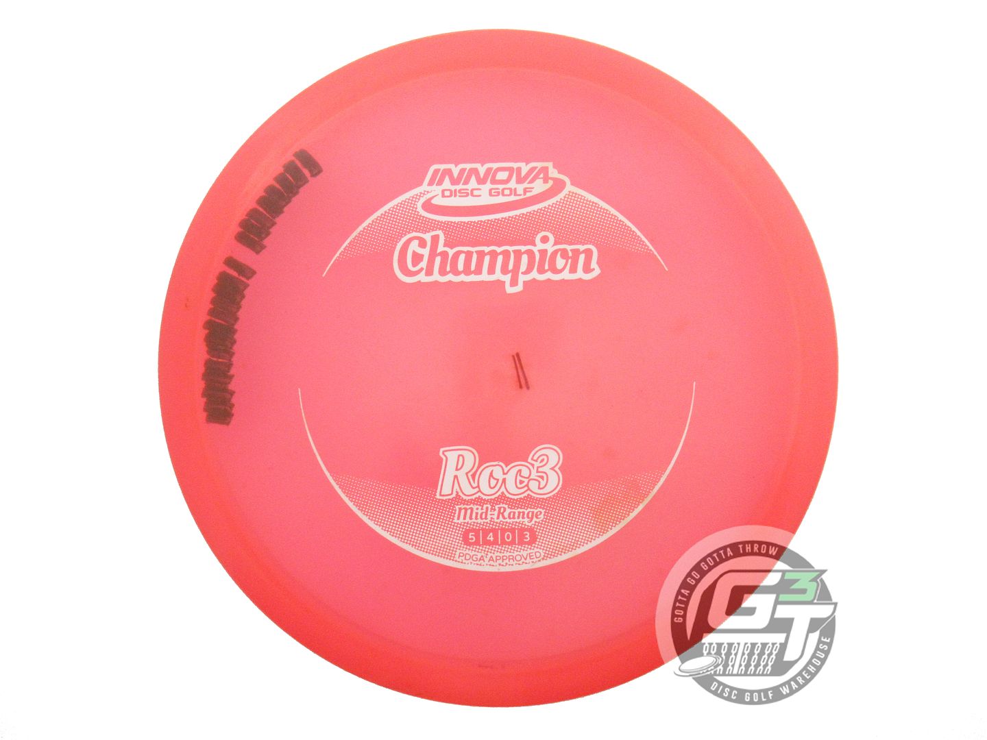 USED Innova Champion Roc3 174g Pink White Stamp Midrange Golf Disc