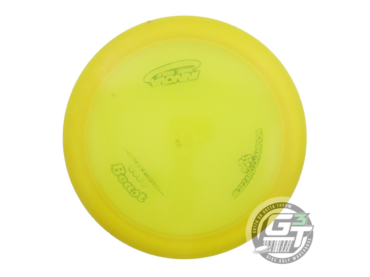 USED Innova Blizzard Beast 158g Yellow Green Stamp Distance Driver Golf Disc