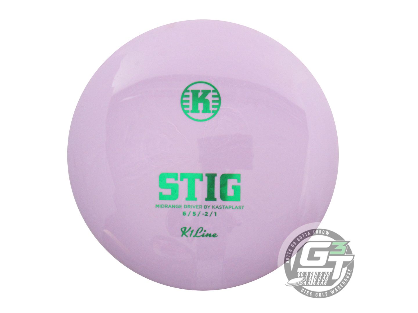 NOS Kastaplast K1 Stig 175g Lilac Green Foil Midrange Golf Disc