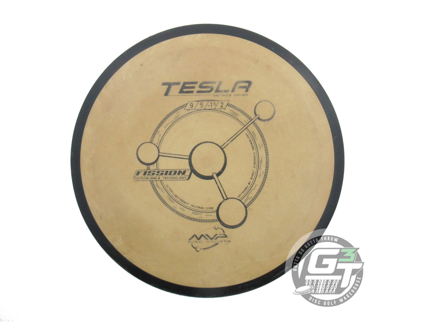 USED MVP Disc Sports Fission Tesla 146g Cream Distance Driver Golf Disc