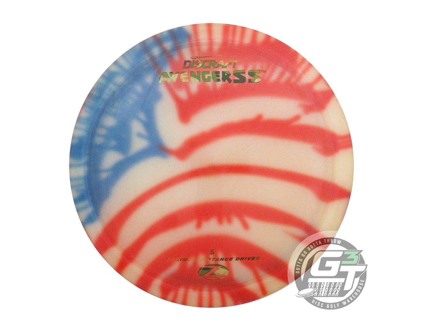 USED Discraft FlyDye Z Avenger SS 173g Flag Distance Driver Golf Disc