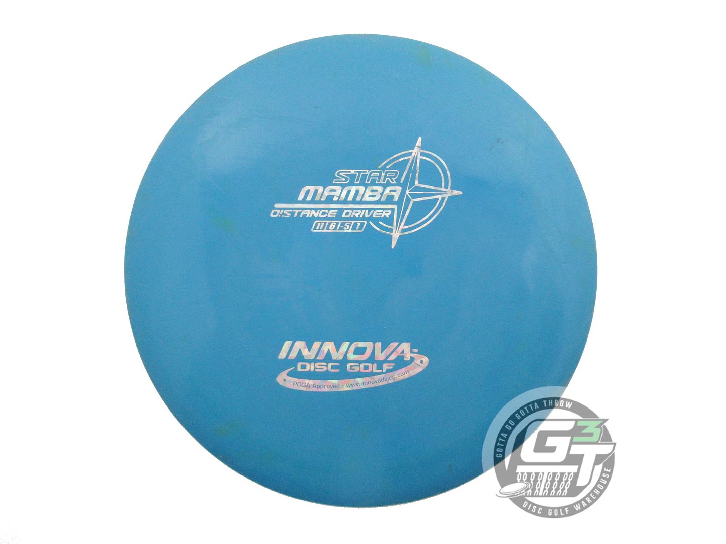 USED Innova Star Mamba 167g Blue Silver Shatter Foil Distance Driver Golf Disc