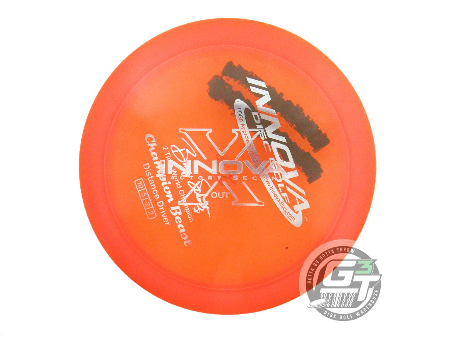 USED Innova X-OUT Champion Beast 166g Orange Distance Driver Golf Disc