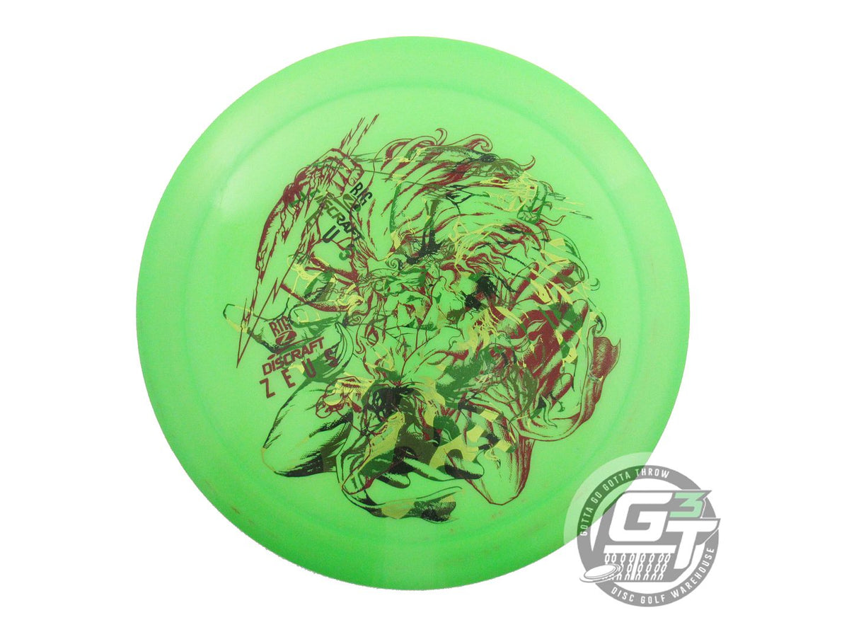 USED Discraft X-OUT Big Z Zeus 174g Lime Distance Driver Golf Disc
