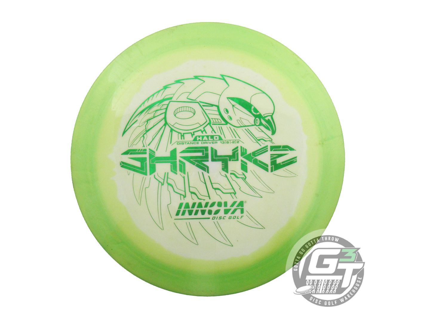 USED Innova Halo Star Shryke 172g Lime-White Distance Driver Golf Disc