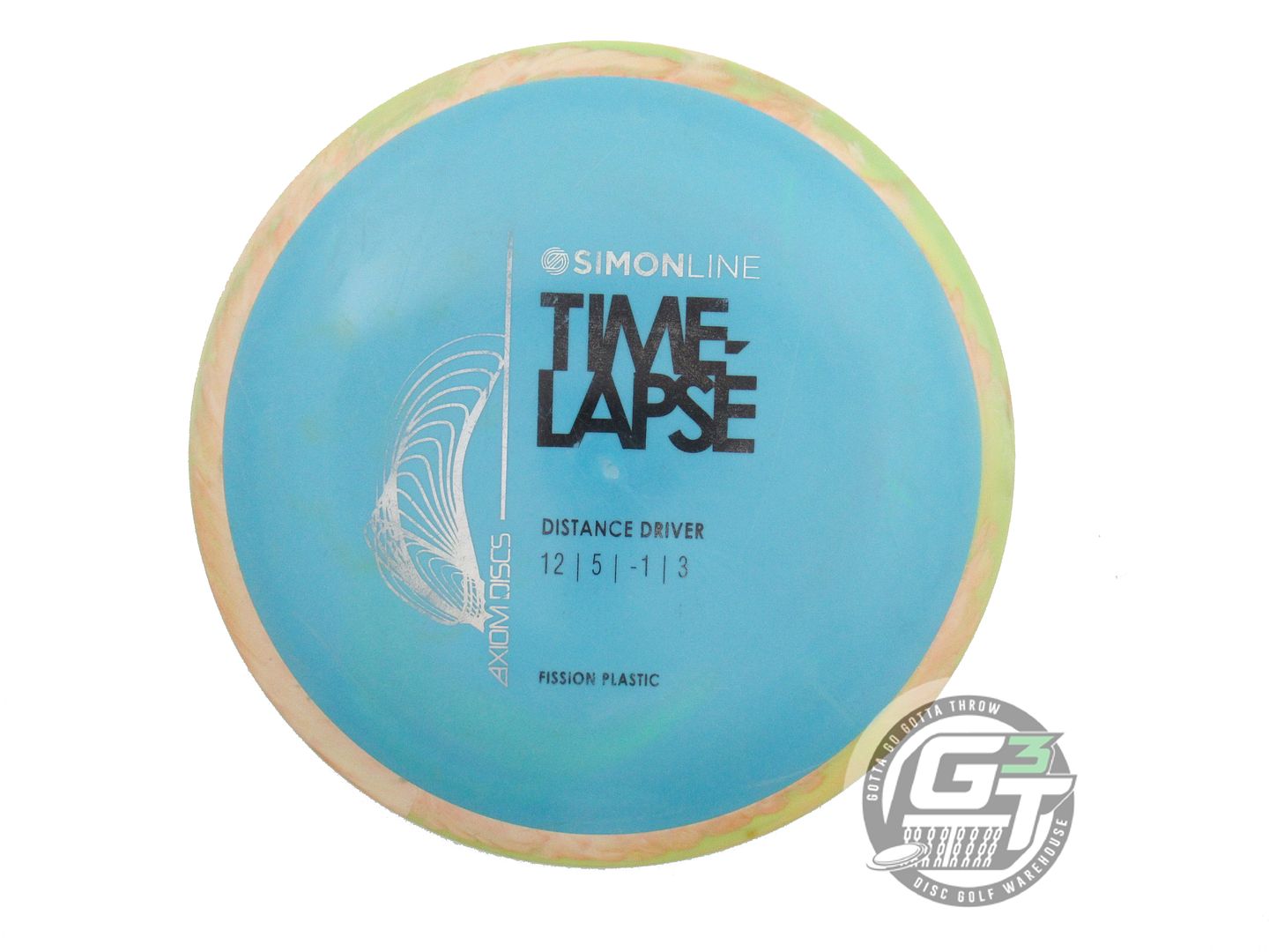 USED Axiom Discs Fission Time Lapse 164g Teal Peach-Olive Rim Driver Golf Disc