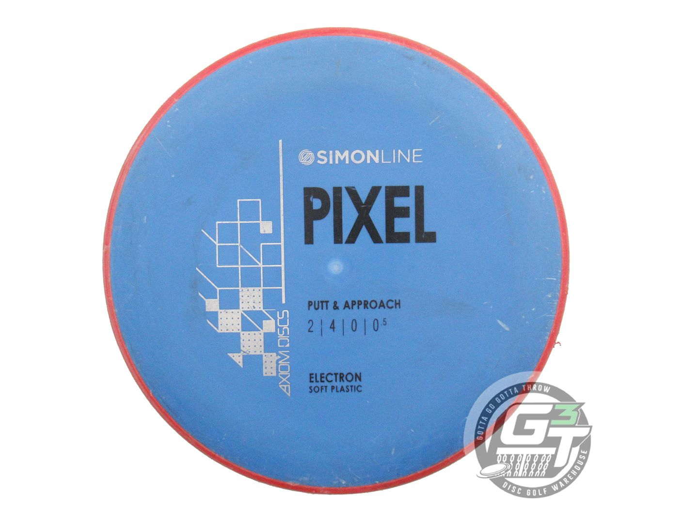 USED Axiom Discs [LIZOTTE] Electron Soft Pixel 167g Blue Red Rim Putter Disc