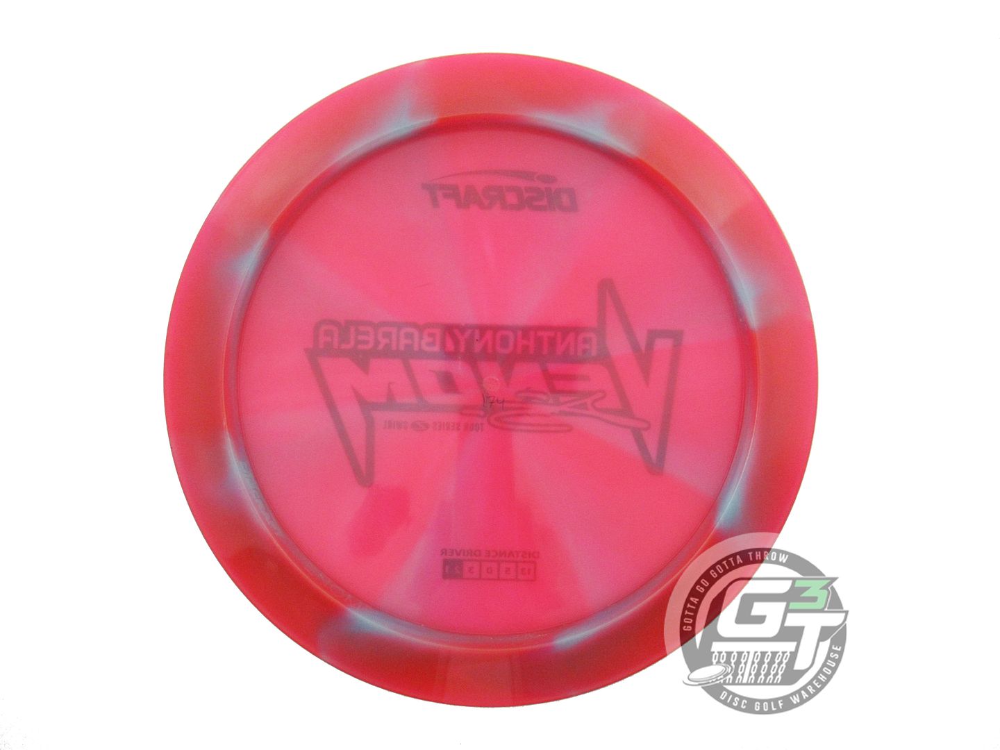 USED Discraft [BARELA] Z Swirl Venom 174g Red-Seafoam Distance Driver Golf Disc