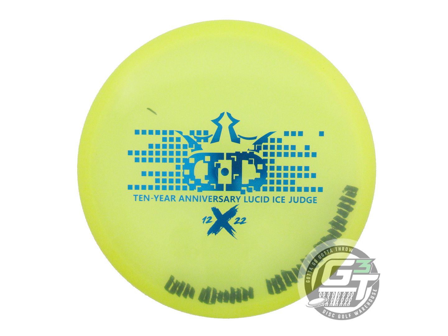 USED Dynamic Discs [10 YEAR] Lucid Ice Judge 173g Yellow Blue Foil Putter Disc