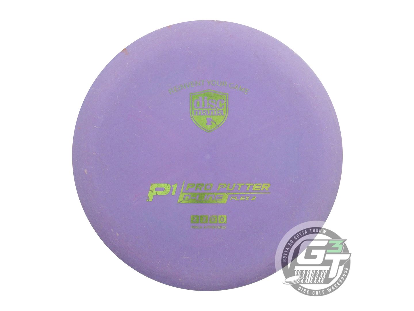 USED DiscMania D-Line Flex 2 P1 173g Purple Lime Foil A Putter Golf Disc