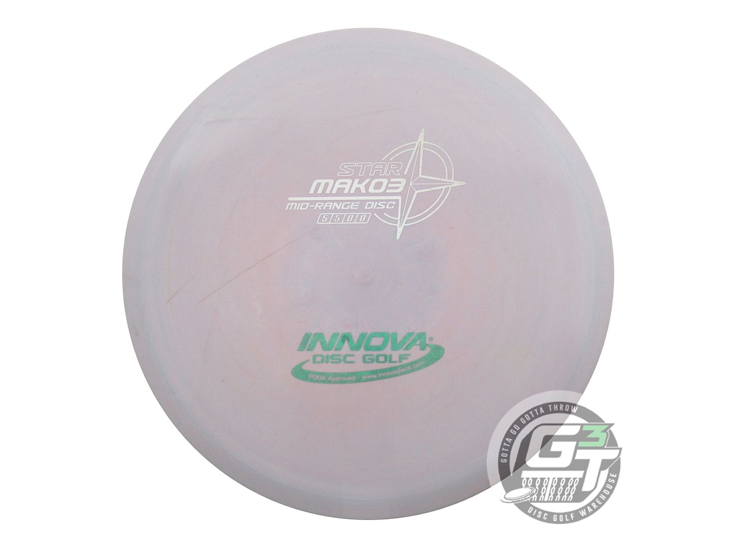 USED Innova Star Mako3 170g Lilac White & Green Foil Midrange Golf Disc